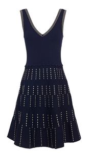 NWT Sandro Jasm metallic knitted dress